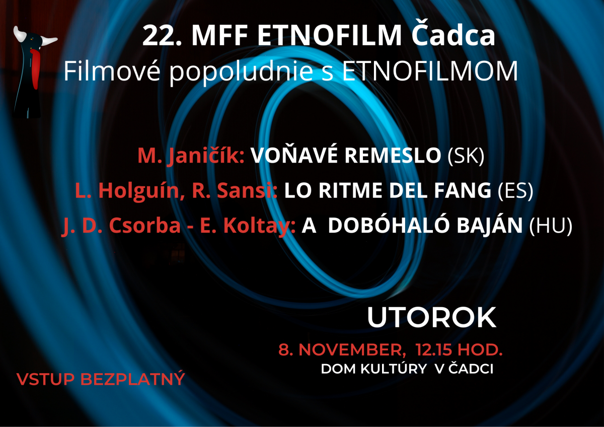 Denný program Etnofilm CA 8.11.2022 obed